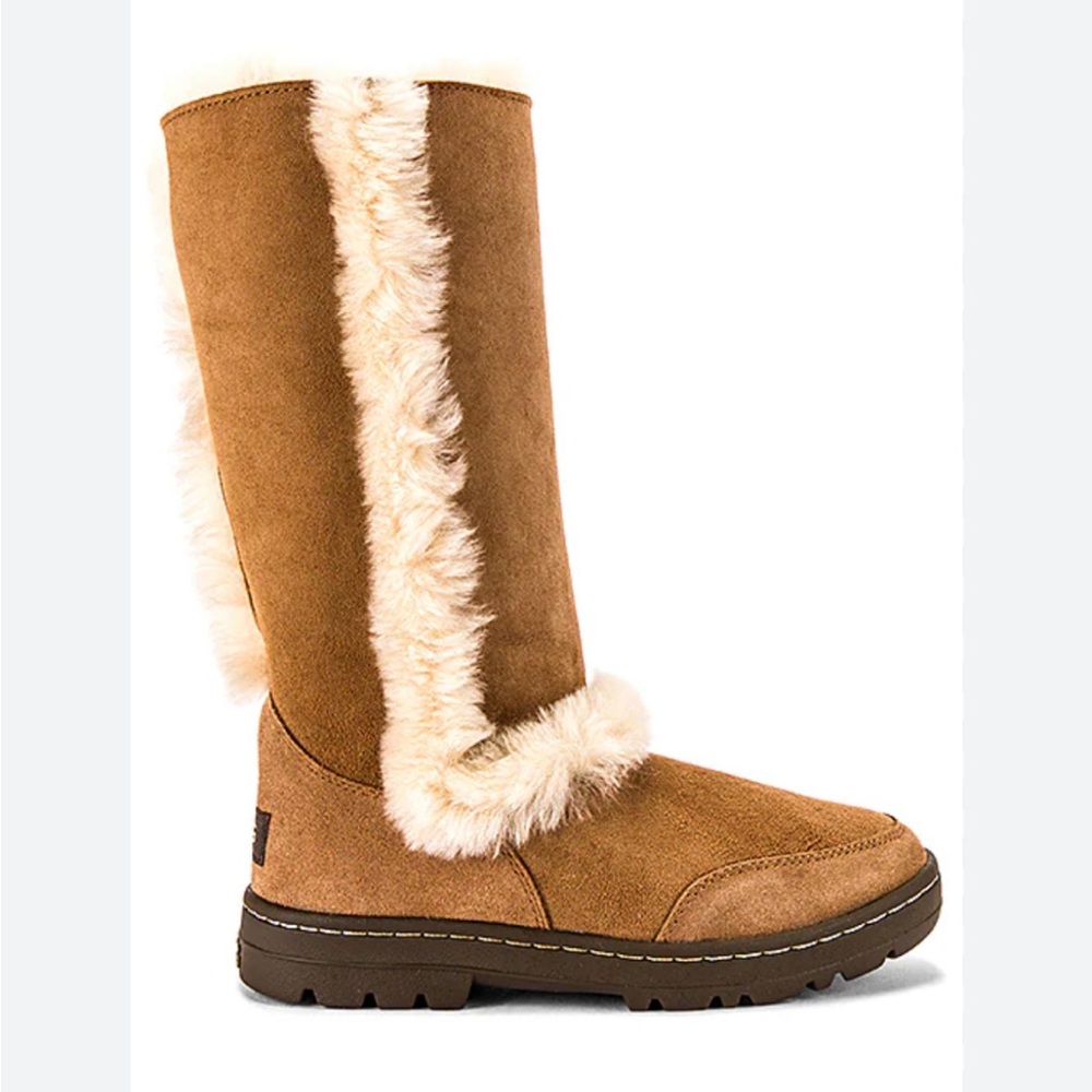 UGG Sundance Revival Tall Sheepskin Boots Chestnut Size 6 - Picture 9 of 9